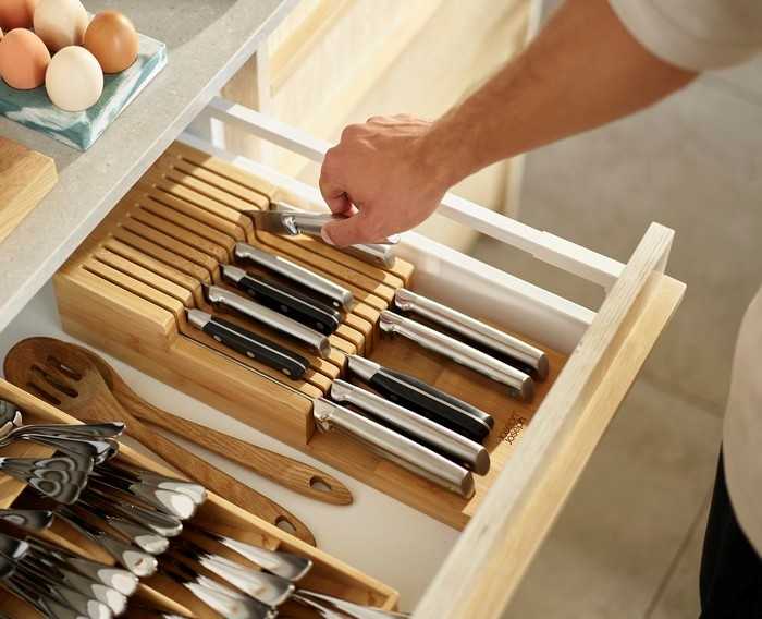 Joseph Joseph JJ-Peilis organizatorius DrawerStore L bambukas