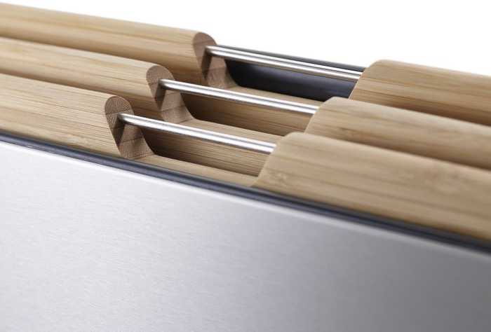 Joseph Joseph Joseph Folio Steel Bamboo 60229 4 el. sidabrinė
