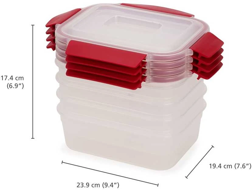 Joseph Joseph JJ-Rinkinys 4 x 1,1 l stačiakampiai „NestLock“ indeliai