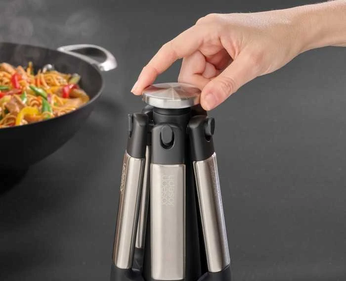 Joseph Joseph Joseph Elevate Silicon Steel 6el. juoda