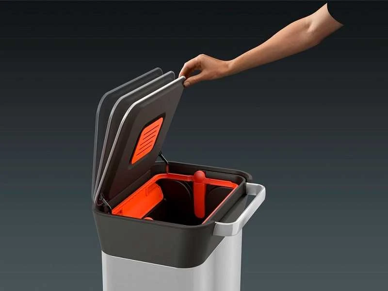 Joseph Joseph JJ-Šiukšliadėžė 30l Titan, plieno