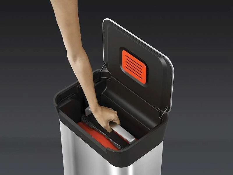 Joseph Joseph JJ-Šiukšliadėžė 30l Titan, plieno