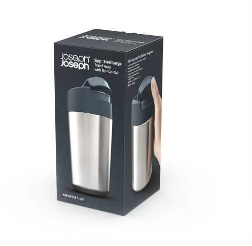 Joseph Joseph JJ-Termo puodelis 454ml Sipp pilka