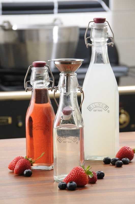 Kvadratinis butelis su užsegimu 1 l / Kilner