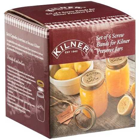 Kilner Rayware Group KIL-Rinkinys 6 stiklainių dangteliai, konservuoti stiklainiai