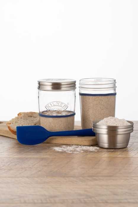 Rinkinys rauginto tešlos starteris 5 vnt. 350ml / Kilner