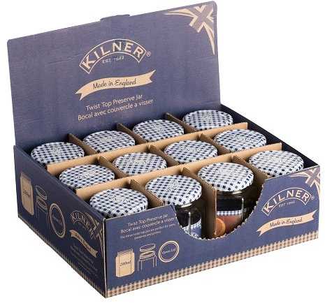 Kilner Rayware Group KIL-stiklainis 0,28 l, šešiakampis, Pagaminta Anglijoje