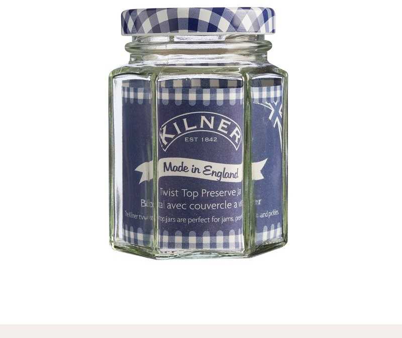 Kilner Rayware Group KIL-stiklainis 0,28 l, šešiakampis, Pagaminta Anglijoje