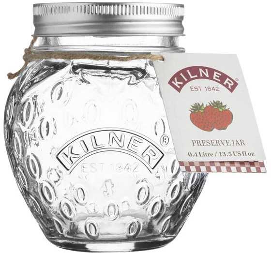 Braškių vaisių uogienės stiklainis 0,4 l / Kilner
