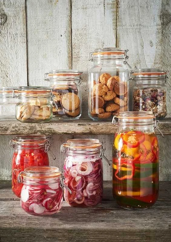 Kilner KIL-stiklainis 0,5 l. Apvalus stiklainis su užsegimu