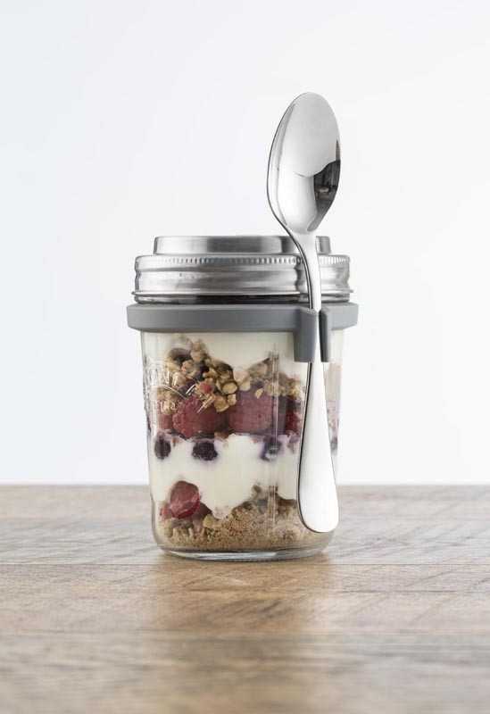 „Kilner“ pusryčių stiklainis + šaukštas 0025 899