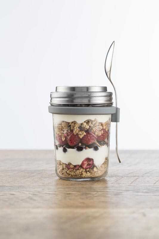 „Kilner“ pusryčių stiklainis + šaukštas 0025 899