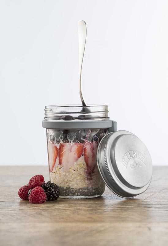 „Kilner“ pusryčių stiklainis + šaukštas 0025 899