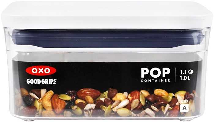OXO-POP konteineris 1,1l. kvadratinis L mini, geros rankenos