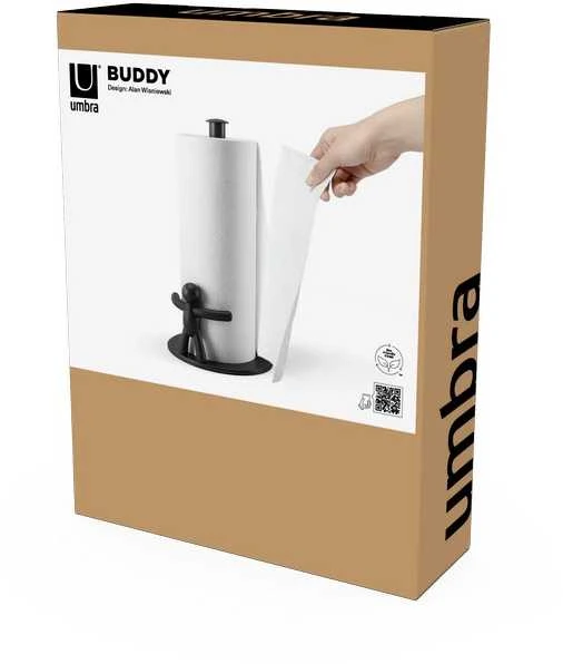 UMBRA-Juodas popierinių rankšluosčių laikiklis, BUDDY