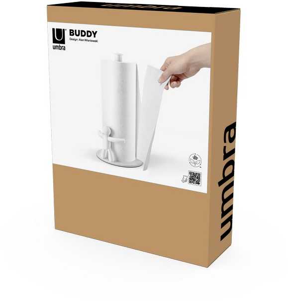 Umbra Popierinių rankšluosčių laikiklis 19 × 18 × 34, baltas HOLDER BUDDY