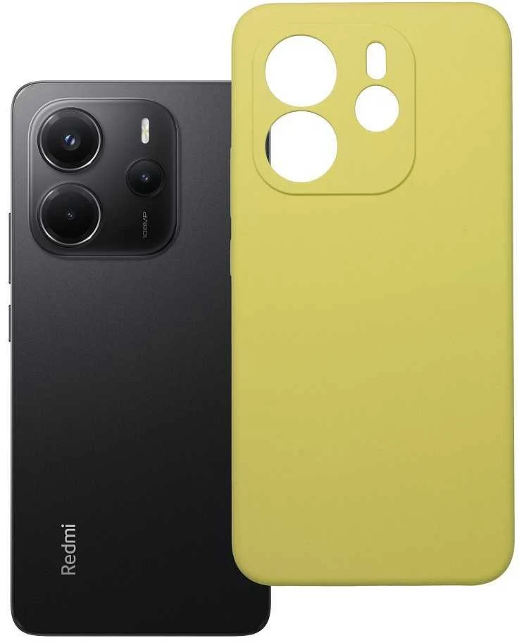 Oem Dėklas SILICONE 2mm skirtas Xiaomi Redmi NOTE 14 4G (GLOBAL - 164,84mm x 78,15mm x 8,16mm) lemon