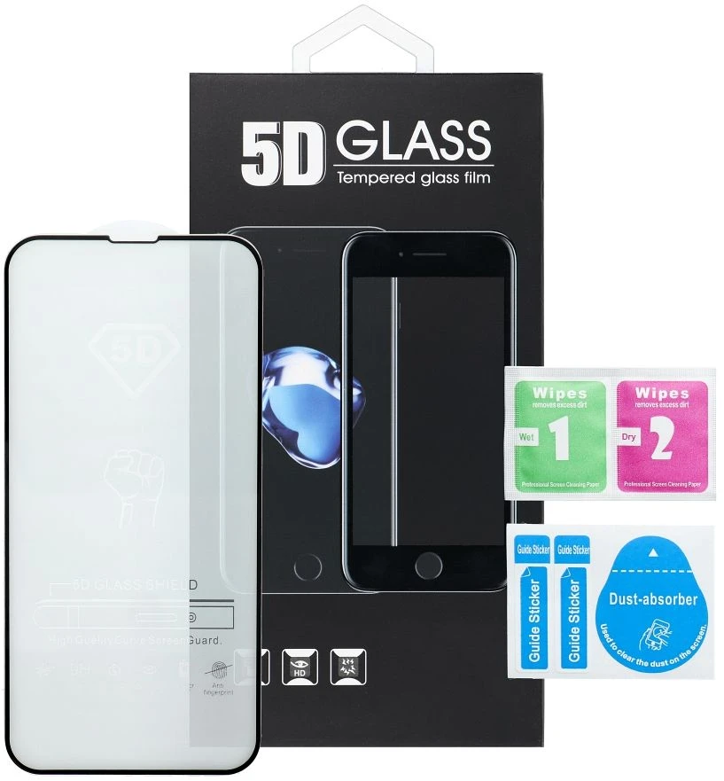 Grūdintas stiklas 5D Full Glue do Xiaomi Redmi A7 PRO Tempered Glass juoda