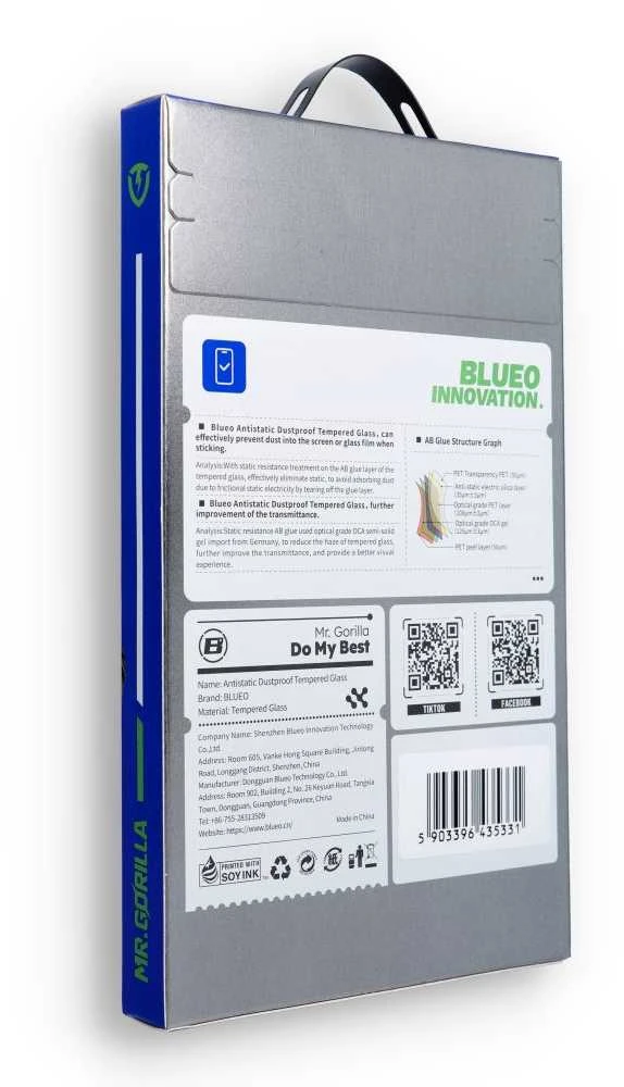 Blueo LCD apsauginis stikliukas 5D Mr. Monkey Glass (Strong Lite) Samsung S947 S26 Plus juodas