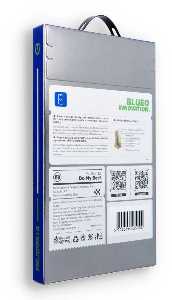 Blueo LCD apsauginis stikliukas 5D Mr. Monkey Glass (Strong Lite) Samsung S942 S26 juodas