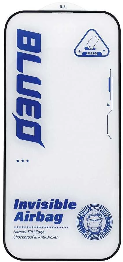 Blueo 5D Mr. Monkey Glass - Apple iPhone 16 Pro Max juodas (Airbag Anti-broken)