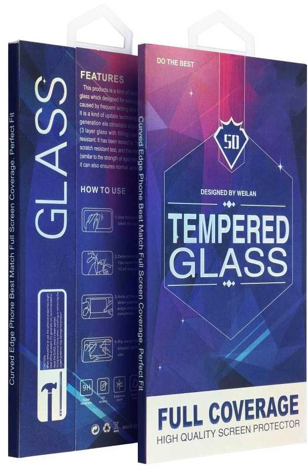 Oem 5D Full Glue Apsauginis stiklas - skirtas Samsung Galaxy S25 Ultra juodas