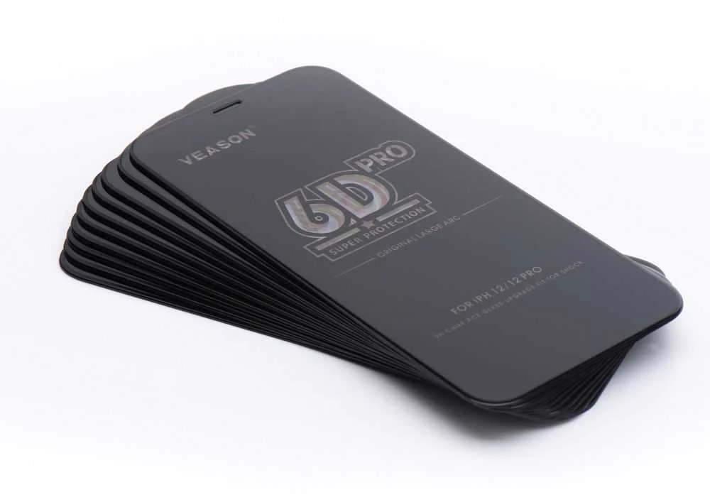 6D grūdintas stiklas Samsung A37 5G Pro telefonui „Veason Glass“ (10in1 rinkinys) juodas