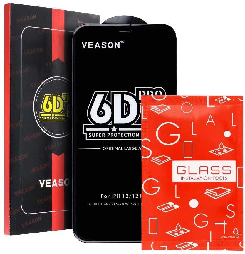 6D grūdintas stiklas Samsung S26 PLUS Pro Veason Glass (veikiantis skaitytuvas) juodas