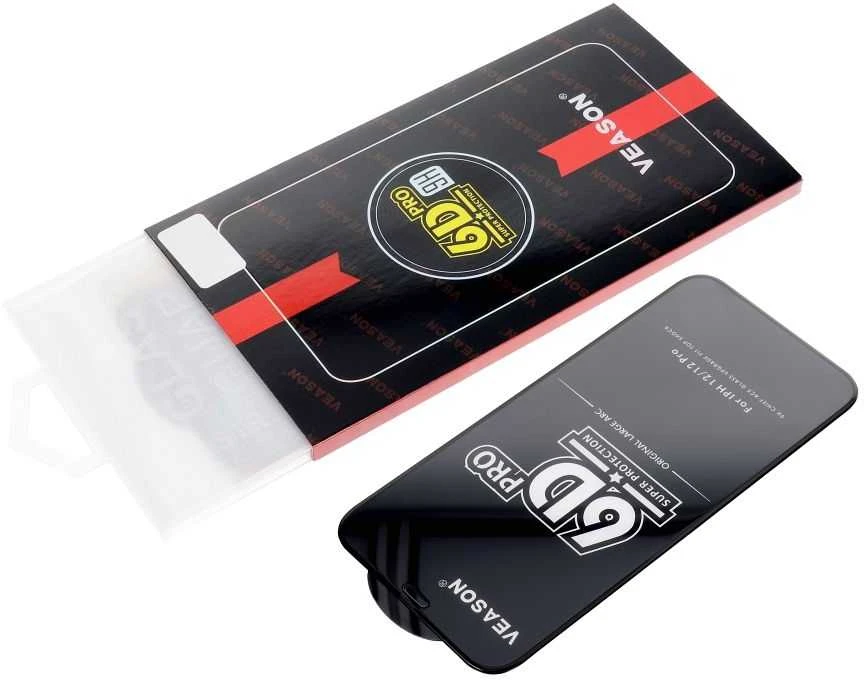 6D grūdintas stiklas Samsung S26 PLUS Pro Veason Glass (veikiantis skaitytuvas) juodas