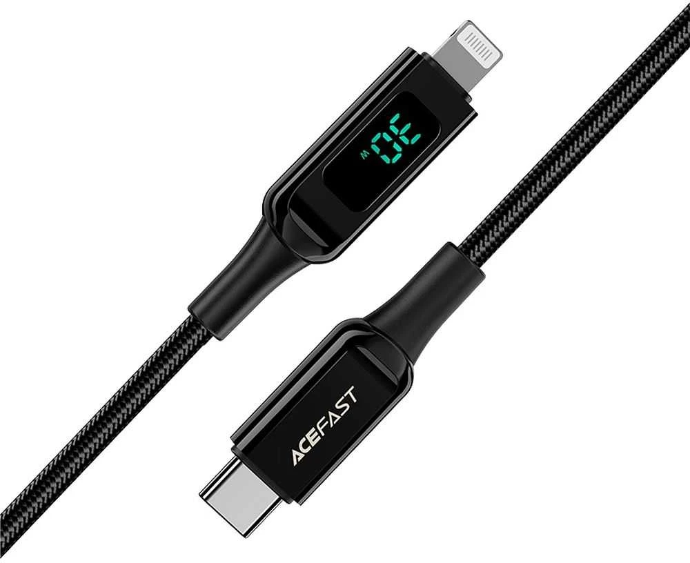 USB laidas Acefast C6-01 MFi PD30W USB-C to Lightning 1.2m juodas