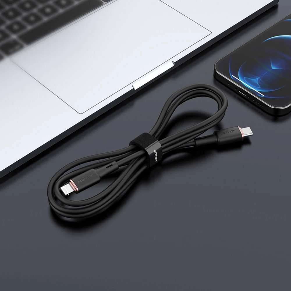 USB laidas Acefast C2-01 MFi PD30W USB-C to Lightning 1.2m juodas