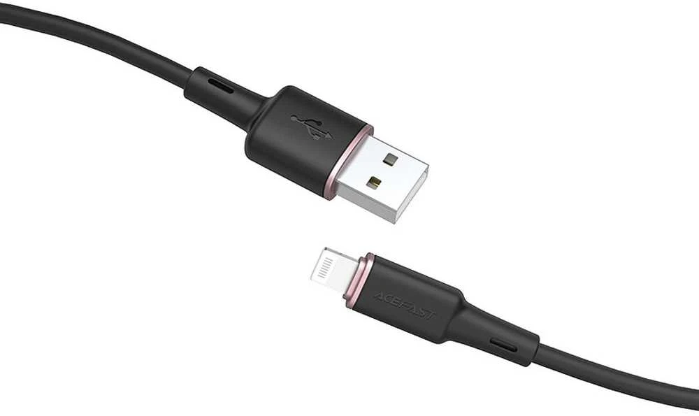 USB laidas Acefast C2-02 MFi USB-A iki Lightning 1.2m juodas