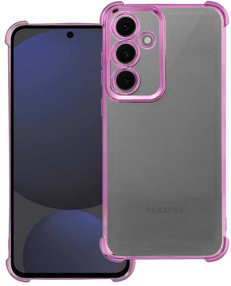 Oem Dėklas ANTISHOCK ELECTRO skirtas Samsung Galaxy S24 FE rožinės spalvos