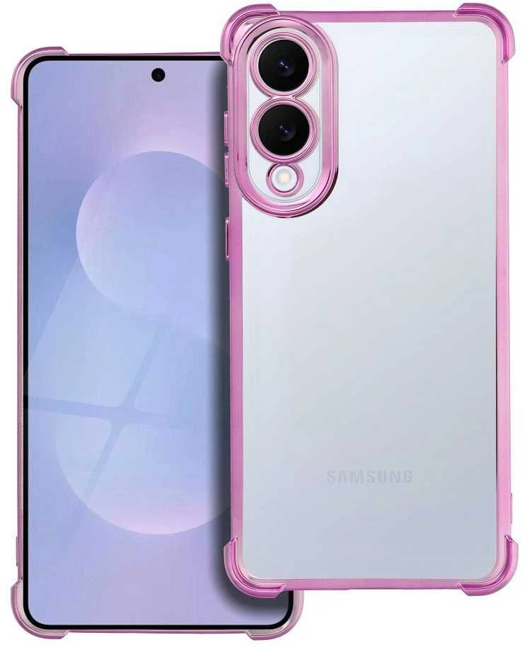 Oem Dėklas ANTISHOCK ELECTRO skirtas Samsung Galaxy S25 Edge rožinės spalvos