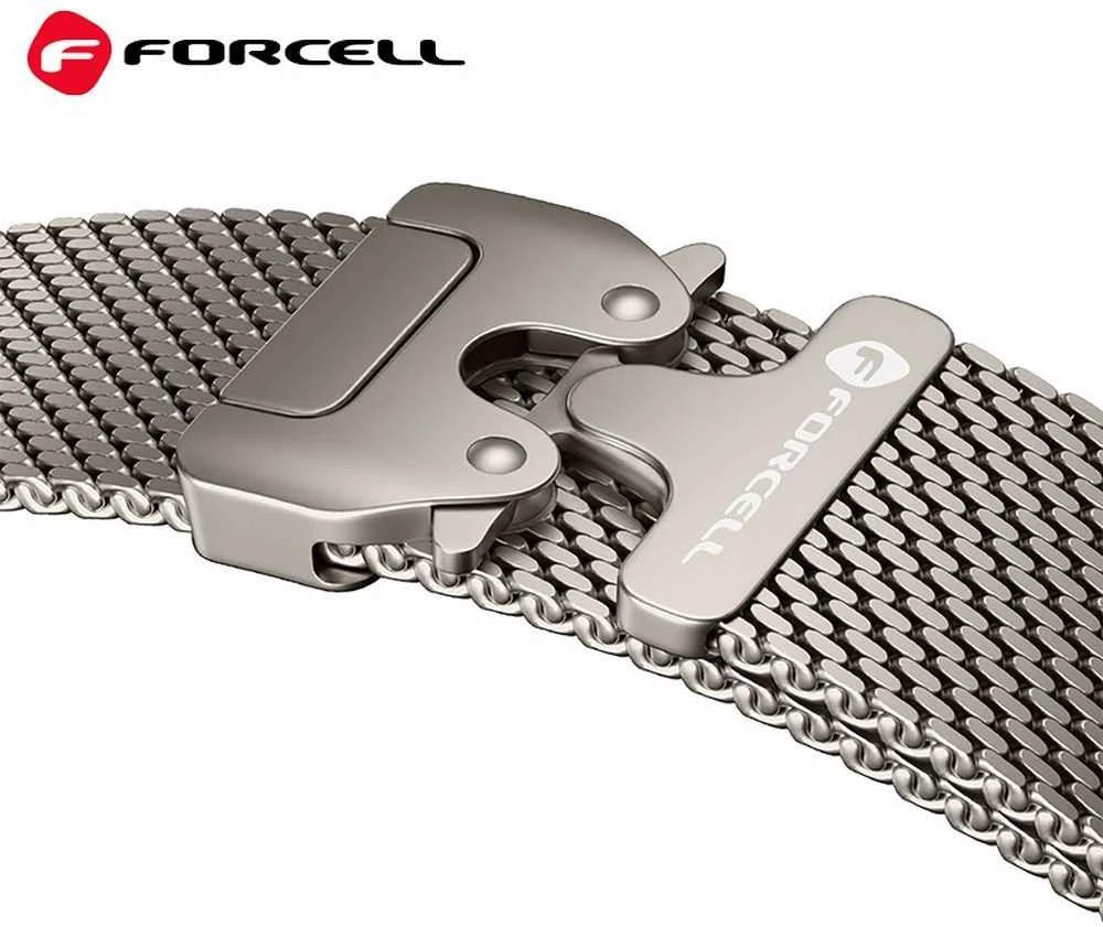 „Apple Watch“ dirželis Forcell F-Design FA11 plieno užsegimas 38/40/41 mm juodas