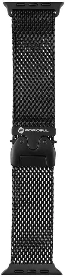 „Apple Watch“ dirželis Forcell F-Design FA11 plieno užsegimas 38/40/41 mm juodas