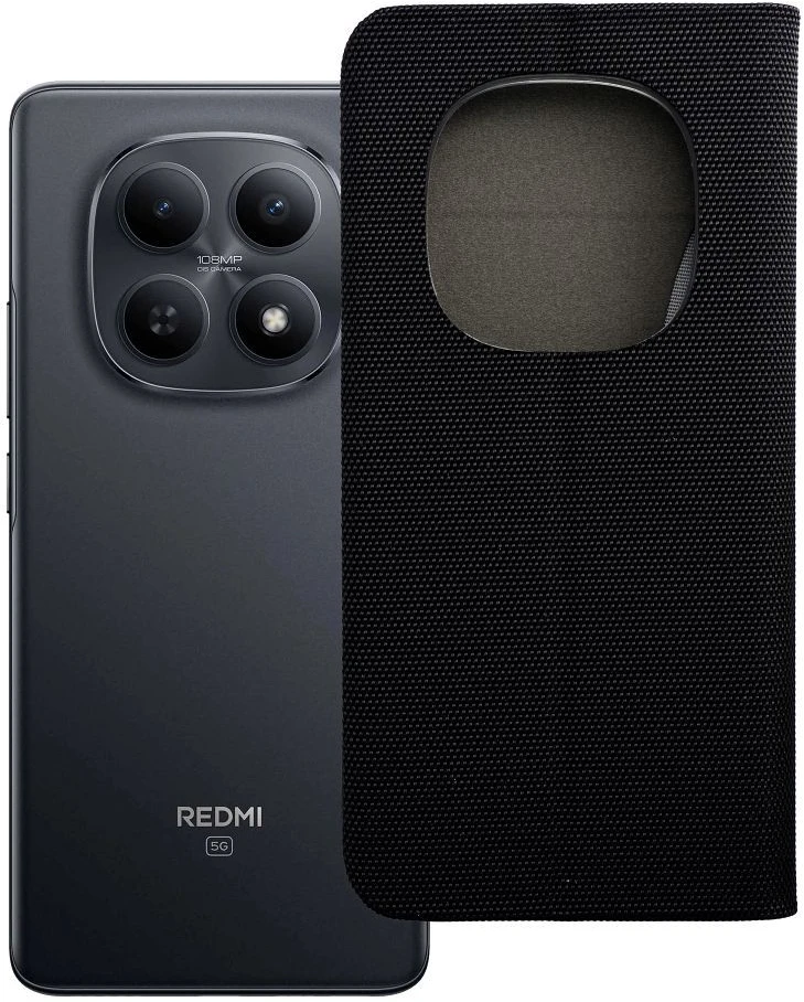 Oem Atverčiamas dėklas, skirtas Xiaomi Redmi NOTE 15 PRO 5G jautriai knygai, juodas