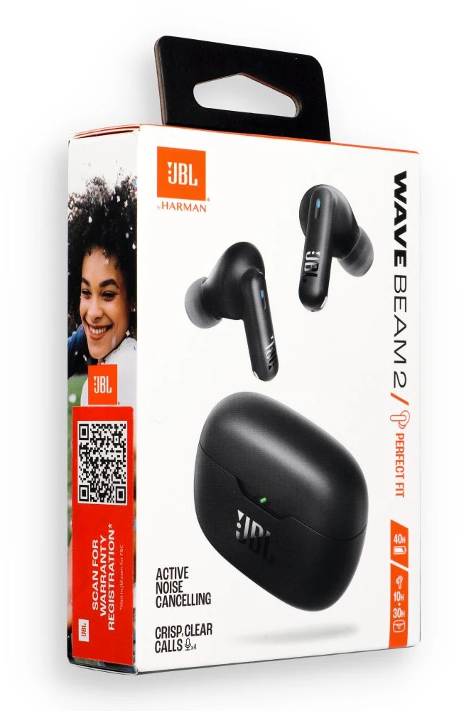 Ausinės belaidės Įstatomos į ausis (į ausis įkišamos tipo) ausinės JBL Wave Beam 2 juoda