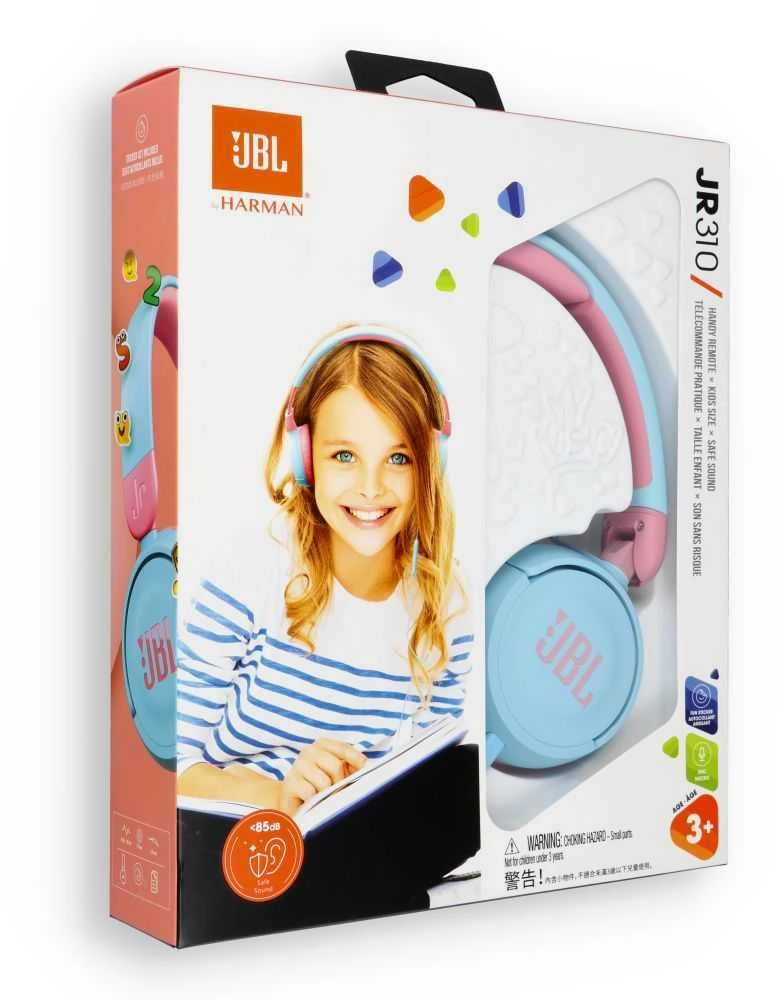 JBL JR 310 Kids ausinės su laidu, Rožinės/Mėlynos spalvos
