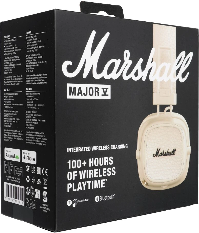Ausinės Marshall Major V | Kreminės spalvos