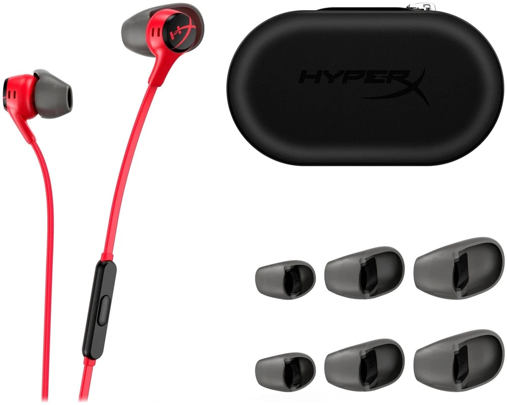 HyperX Cloud Earbuds  aidinės žaidimų ausinės, Raudonos