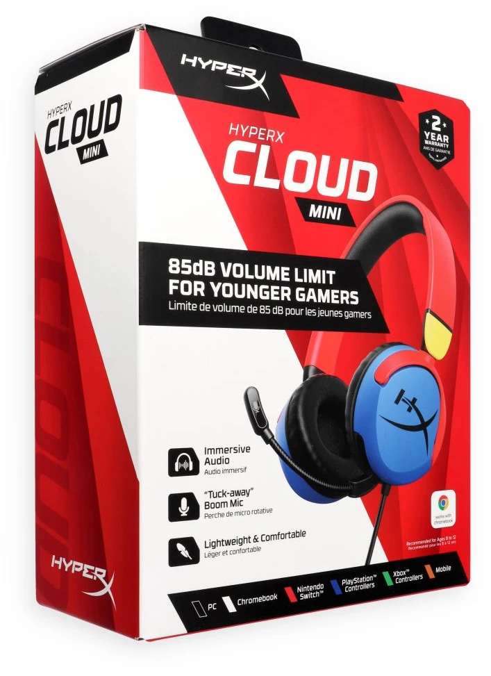 Laidinės žaidimų ausinės vaikams HyperX Cloud mini Multi
