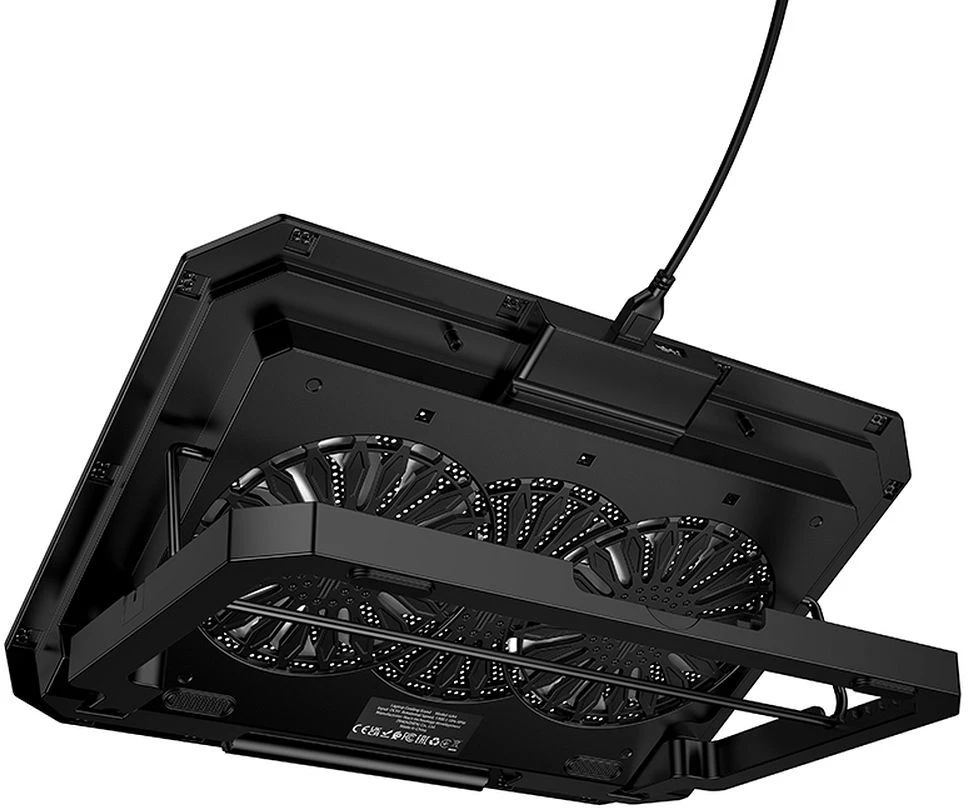 Aušinimo dėklas skirtas laptop regulowana 2 x USB A LED Hoco GA4 juoda