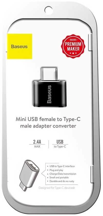 Adapteris Baseus USB C kištukas - USB A lizdas, OTG funkcija