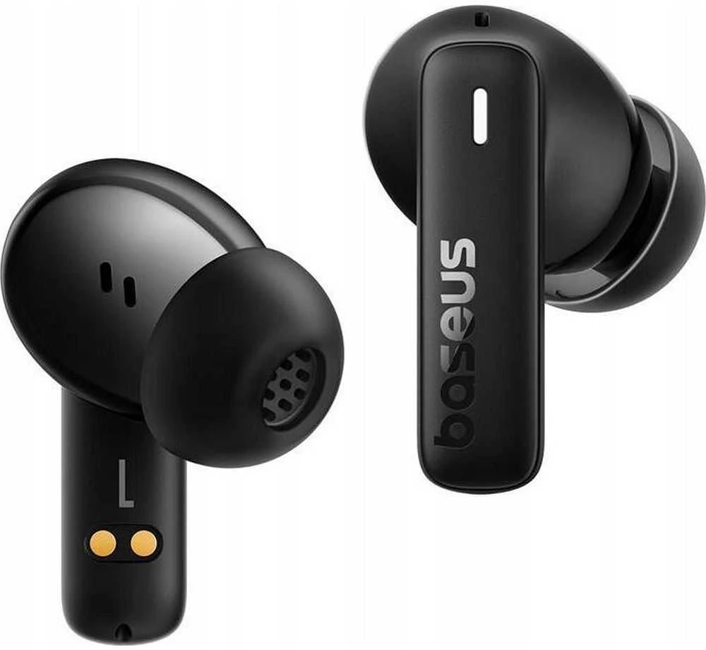 Baseus Belaidės Bluetooth 5.3 ausinės Bowie E19 su įkrovimo dėklu, juodos