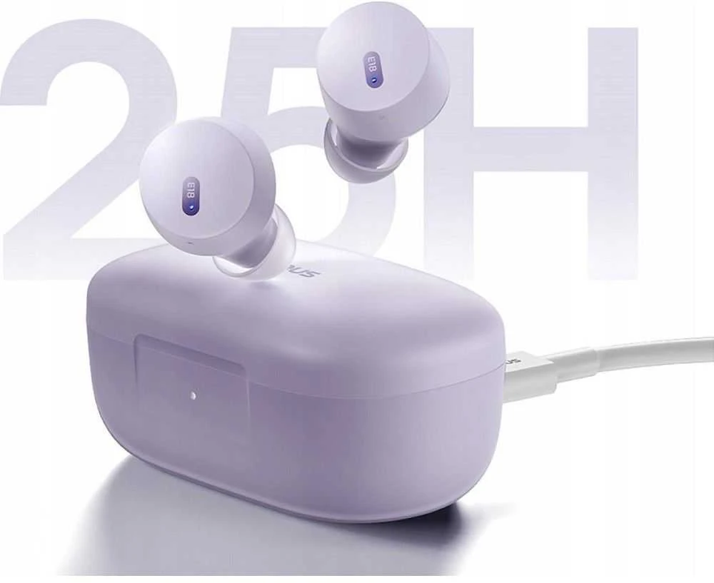BASEUS belaidės bluetooth ausinės TWS ENC IPX4 Bowie E18 violetinės spalvos