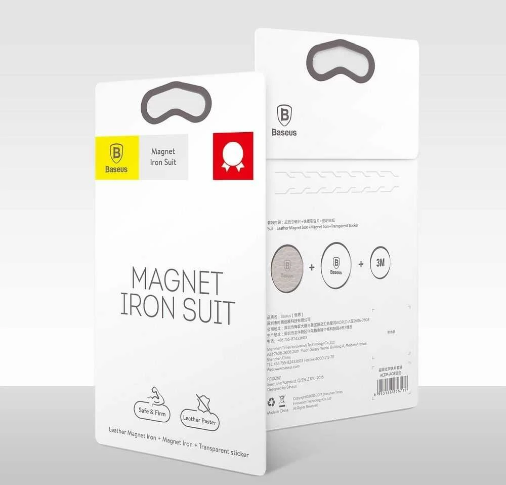 Magnetinis telefono laikiklis Baseus Iron Suit rinkinys - Juodas