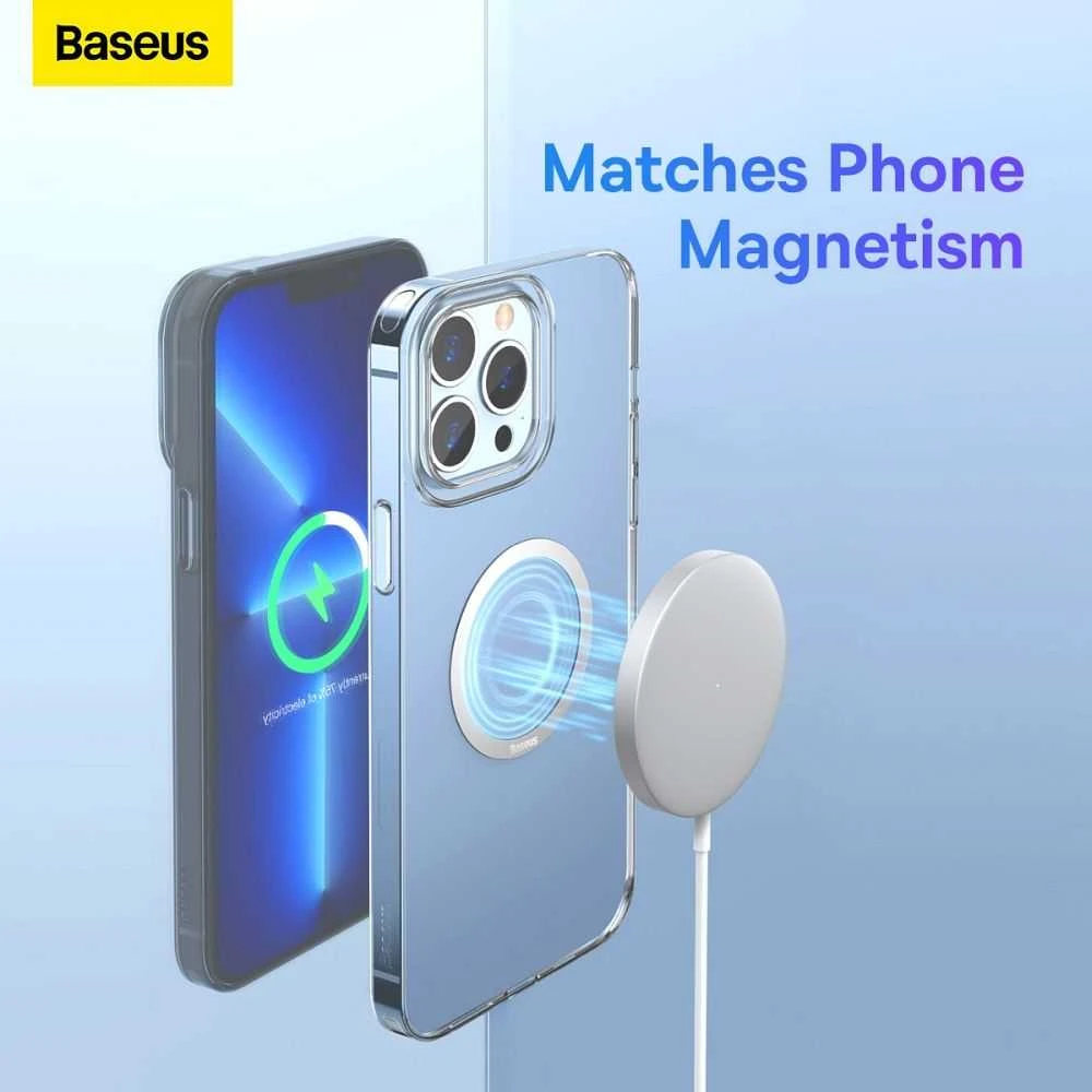 Baseus Halo magnetinis žiedas telefonams, MagSafe (sidabrinis)