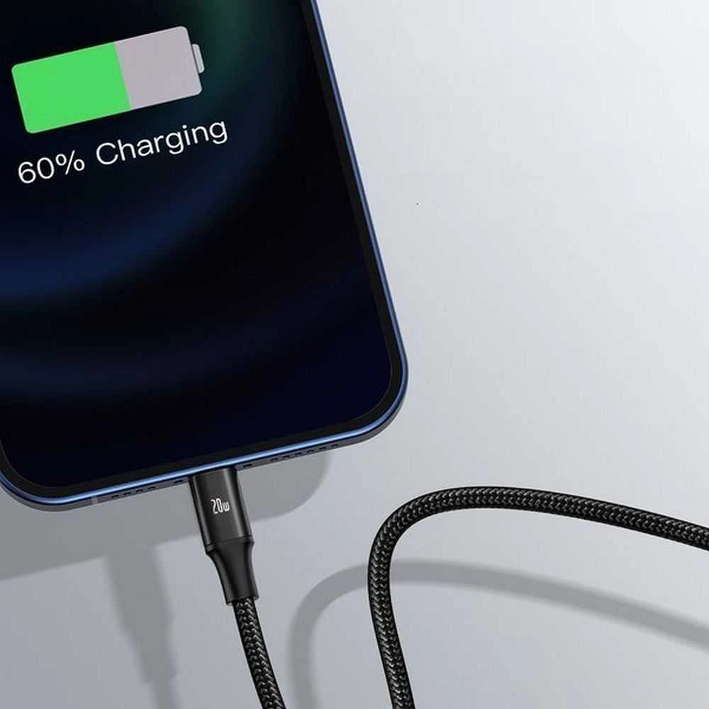 Kabelis USB C - 3 kištukai (USB C (iki 15W), micro USB (iki 10W), lightning (iki 20W)) 1.5m juodas Rapid BASEUS