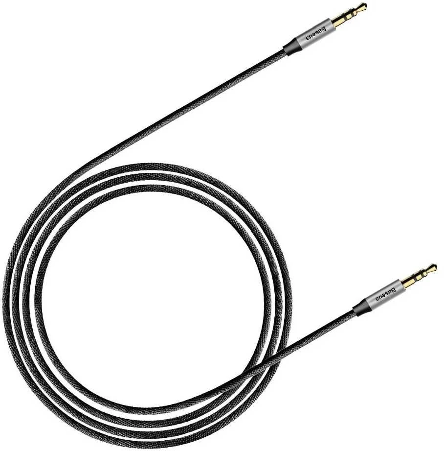 Baseus Yiven 3.5mm AUX kabelis 1m - Juodas / Sidabrinis